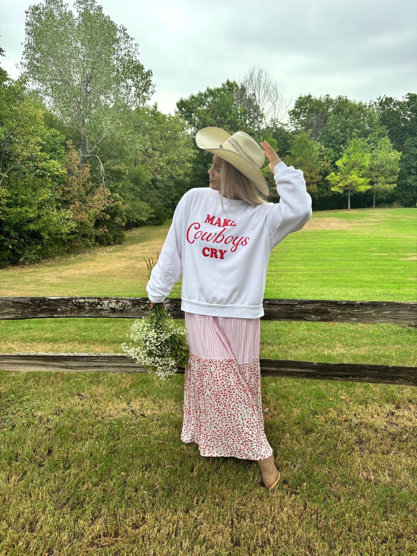 Make Cowboys Cry Crewneck